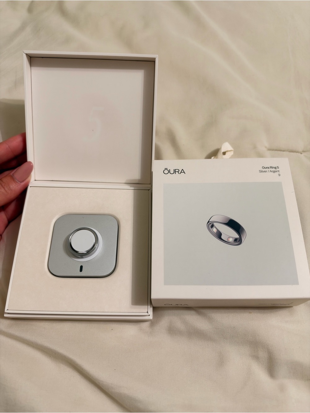 Oura Ring 5 Silver size 9